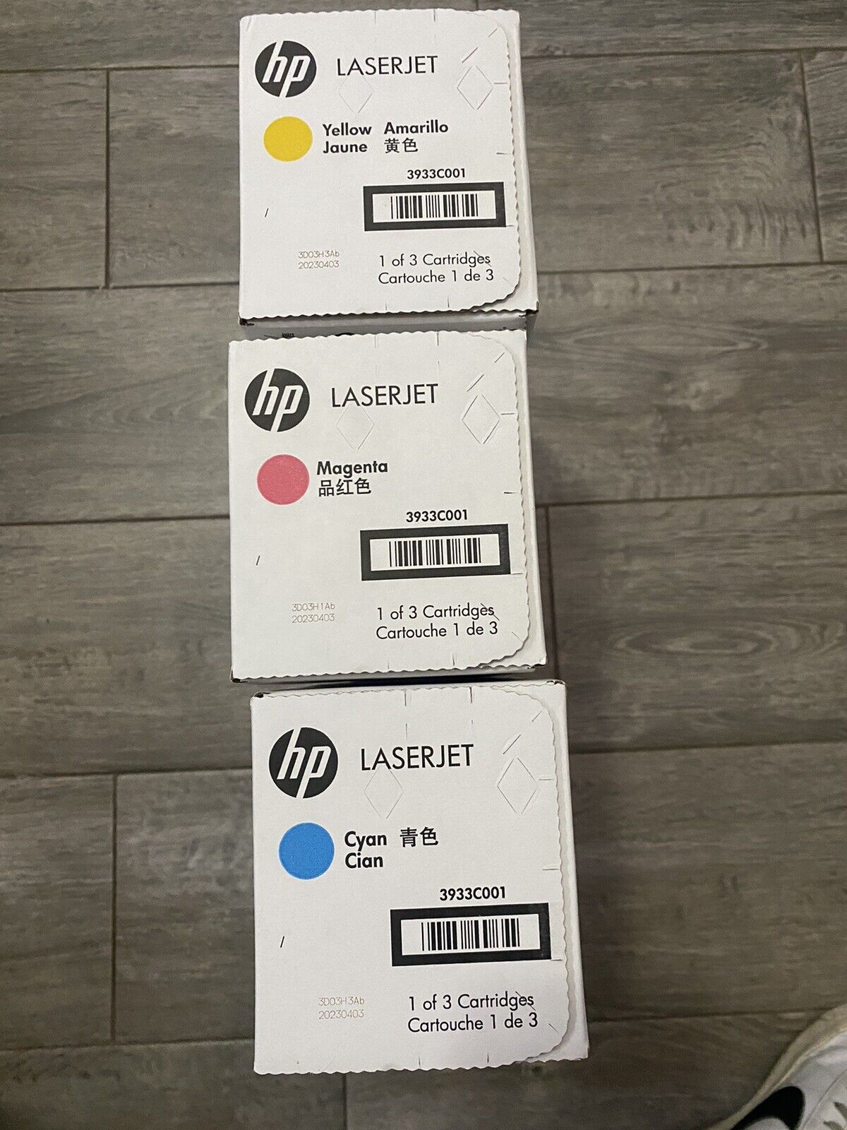 HP 202X 3-pack High Yield Cyan/Magenta/Yellow Original LaserJet Toner Genuine HP
