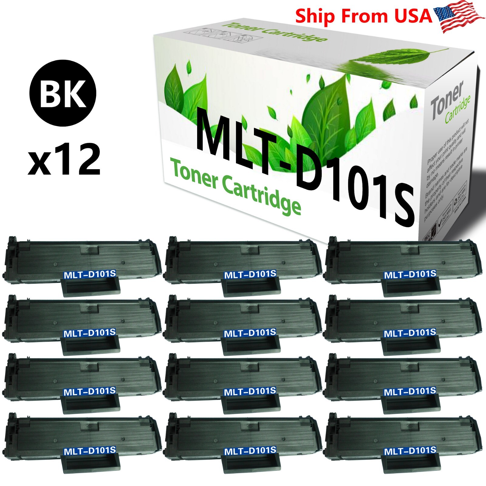 12-PACK Compatible MLTD101S D101S Toner Cartridge For SCX-3405 SCX-3400 Printer