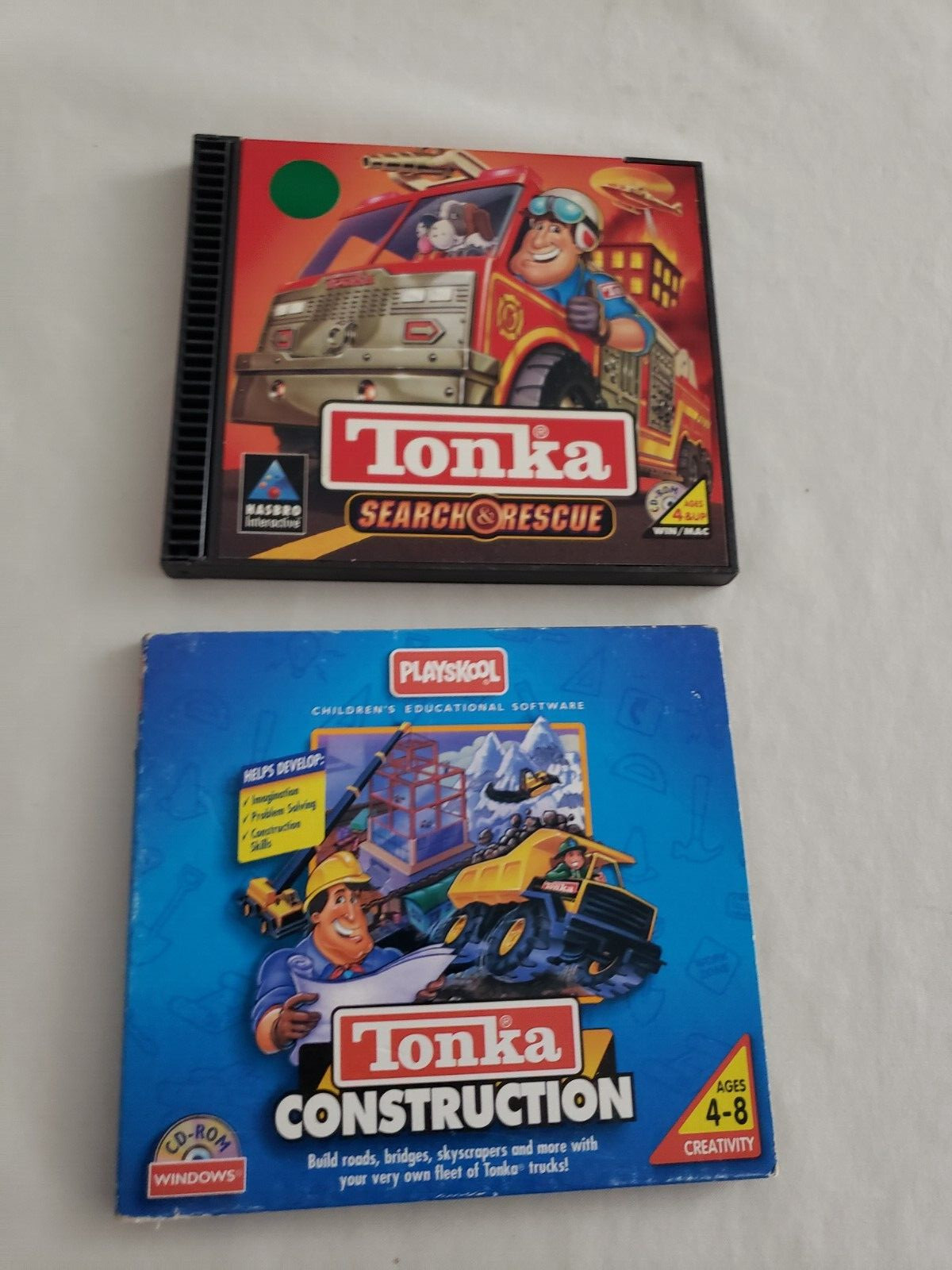 Tonka Search & Rescue & Playskool tonka construction pc sodtware cd rom win/mac