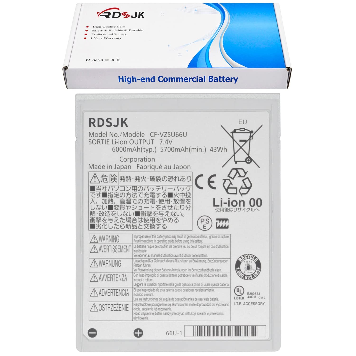 RDSJ CF-VZSU66U Laptop Battery for Panasonic Toughbook CF-C1 MK1 MK2 CFC1