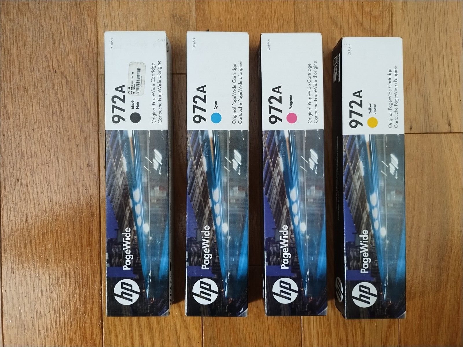 2022-24 GENUINE SET HP 972A INK F6T80AN L0R86AN L0R89AN L0R92AN PageWide 452 477