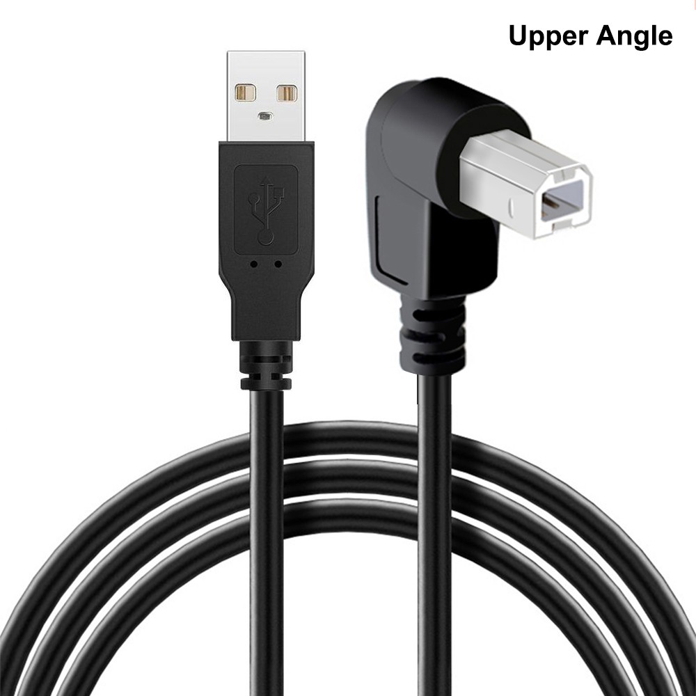 USB Cable Printer High Speed 90 Degrees USB 2.0 A Male to B Male Lead 0.3m - 5m
