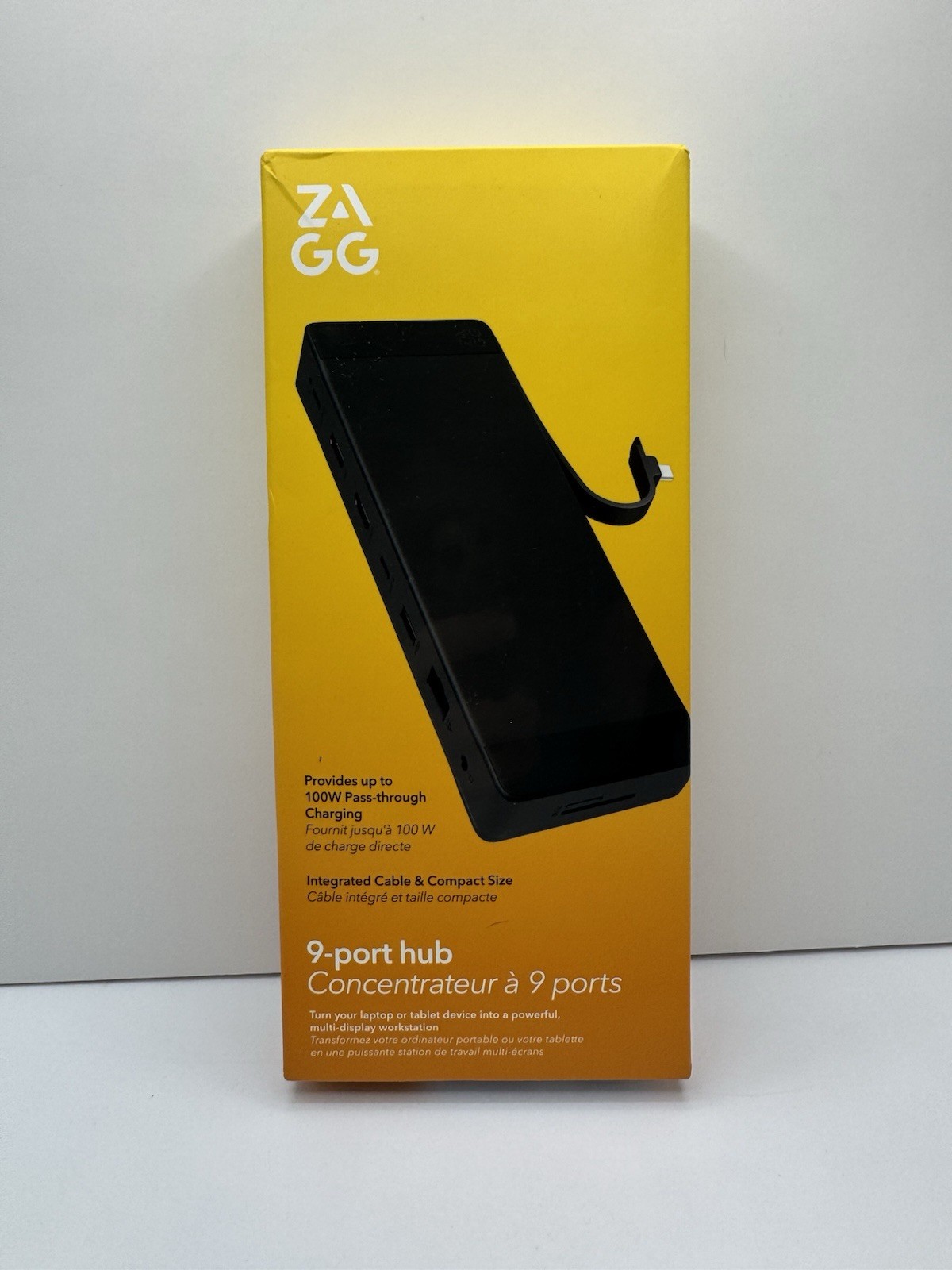 ZAGG 9-Port Hub – 2 USB-C, 2 HDMI (4K 60Hz), 1 USB-A (10Gbps), SD & MicroSD