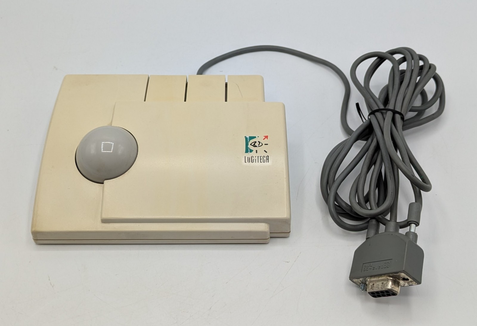Vintage Logitech Trackman 9 Pin Serial Trackball Mouse T-CA1-9F UNTESTED