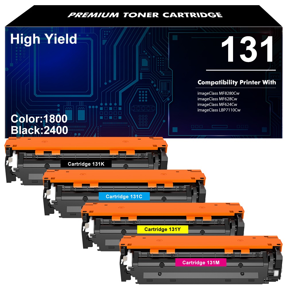 4x Compatible Toner Cartridges For Canon 131 imageCLASS MF8280CW MF624CW MF628CW
