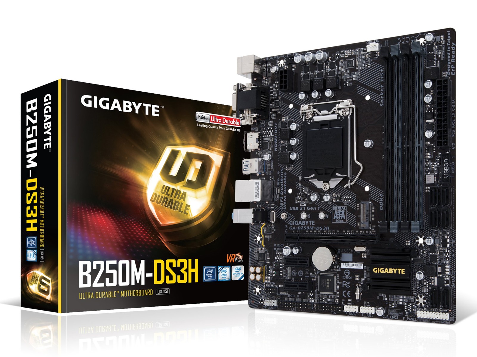 GIGABYTE B250M-DS3H DDR4 64G Micro-ATX 226X193 LGA1151 Motherboard