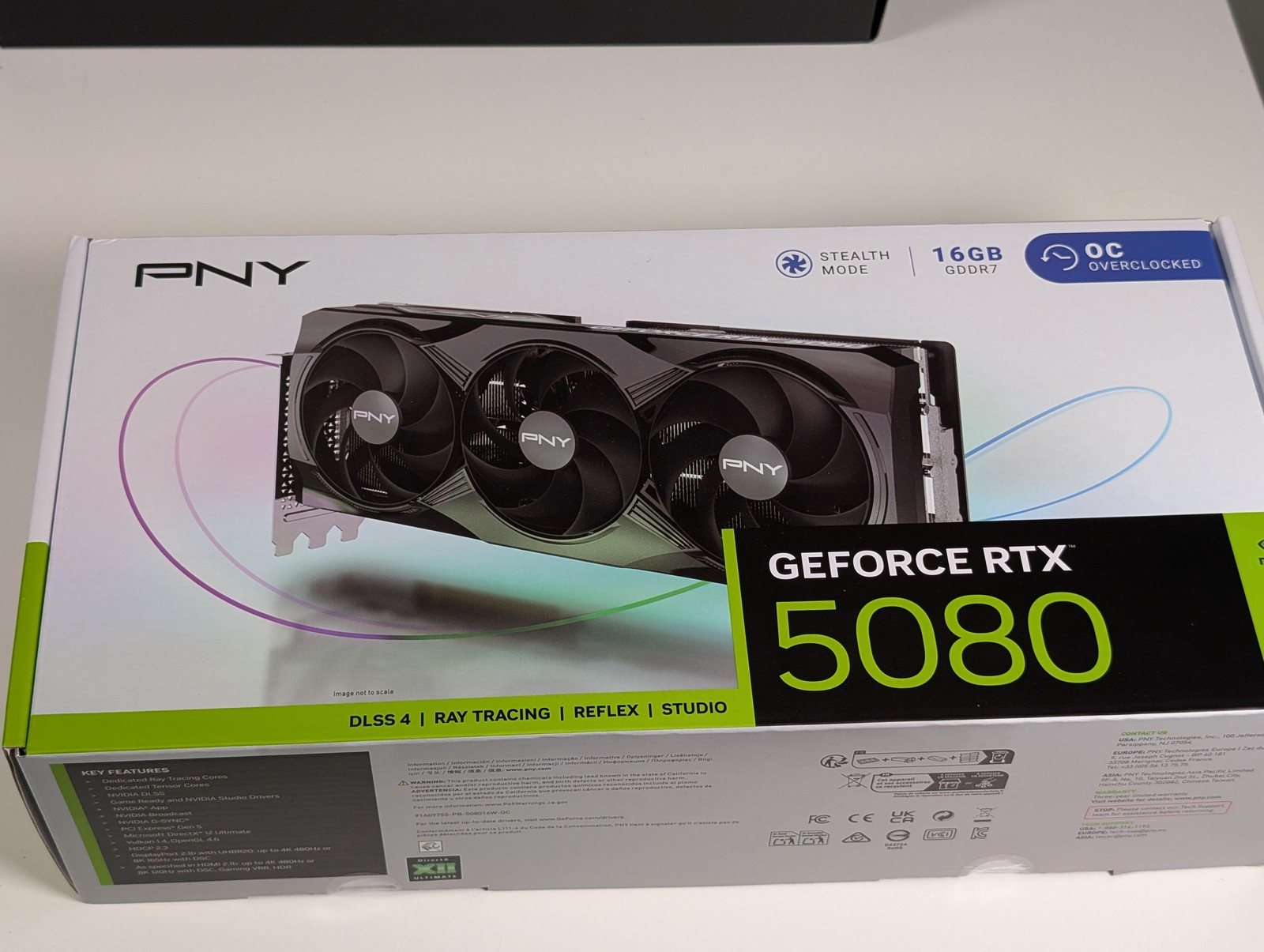 PNY GeForce RTX 5080 16GB GDDR7 OC Stealth Mode VCG508016TFXPBW1-O