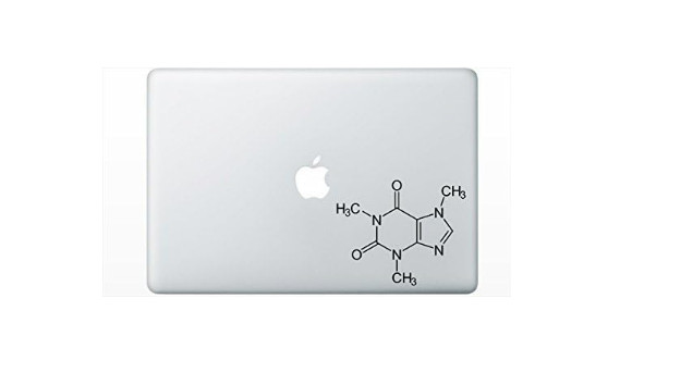 Caffeine Molecule Decal by Buttered Kat (Black)