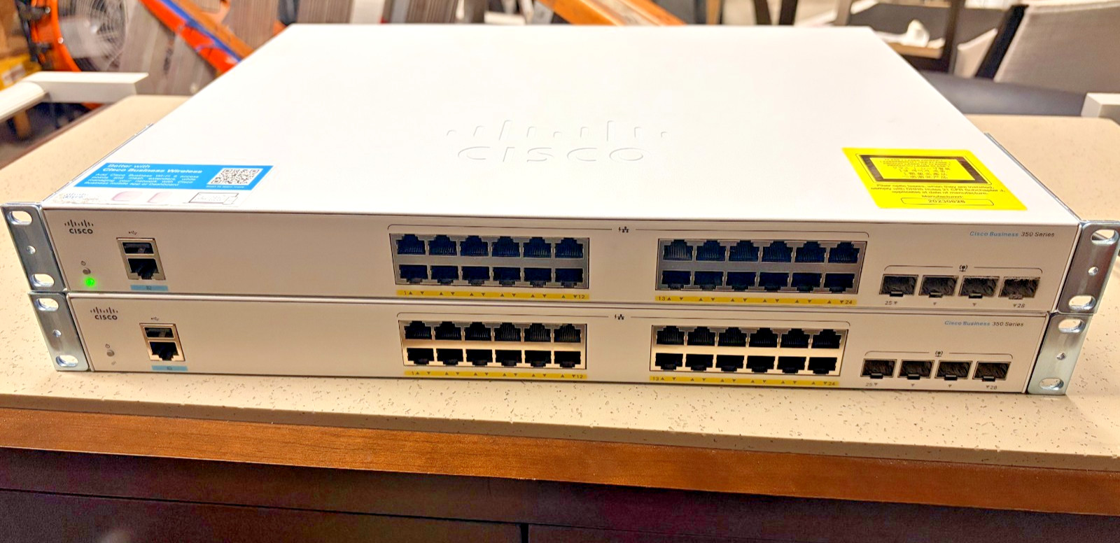 Cisco CBS 350-24P-4G Managed Switch PoE Used (LOT OF 2) GREAT DEAL