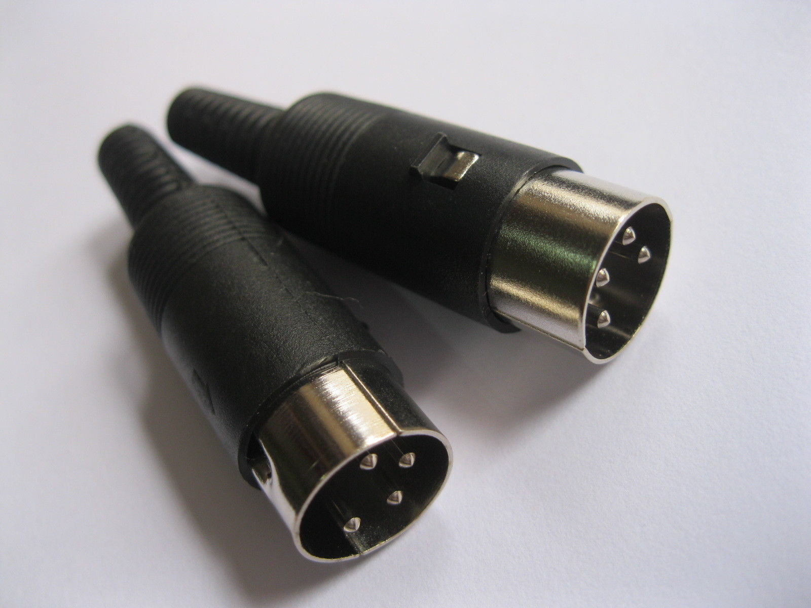 30 Pcs DIN Plug Male Connector 4 Pin with Plastic Handle New