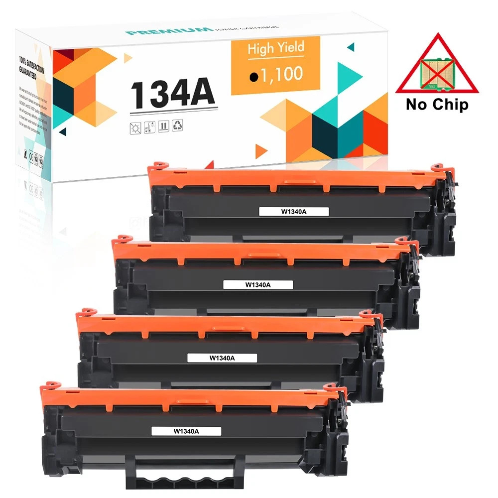 4PK 134A W1340A Toner Fits For HP LaserJet M209dw MFP M234dwe M234sdw, NO CHIP
