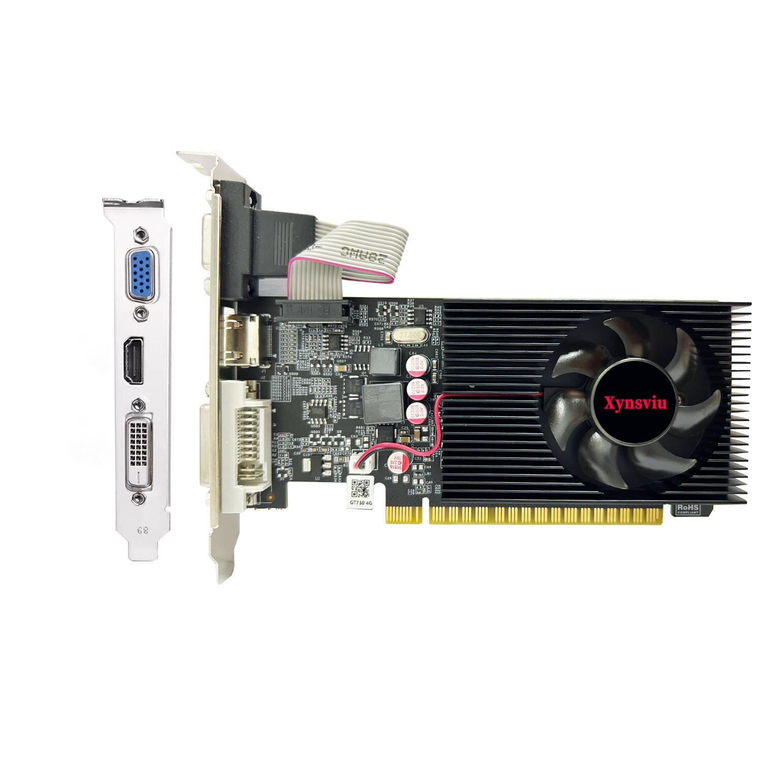 Xynsviu Gaming Nvidia Geforce GT 730 4GB Low profile Graphics card VGA,HDMI&DVI