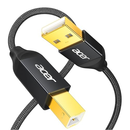Acer Printer Cable 15ft, USB A to USB B Cable,High Speed Nylon Printer 15 FT