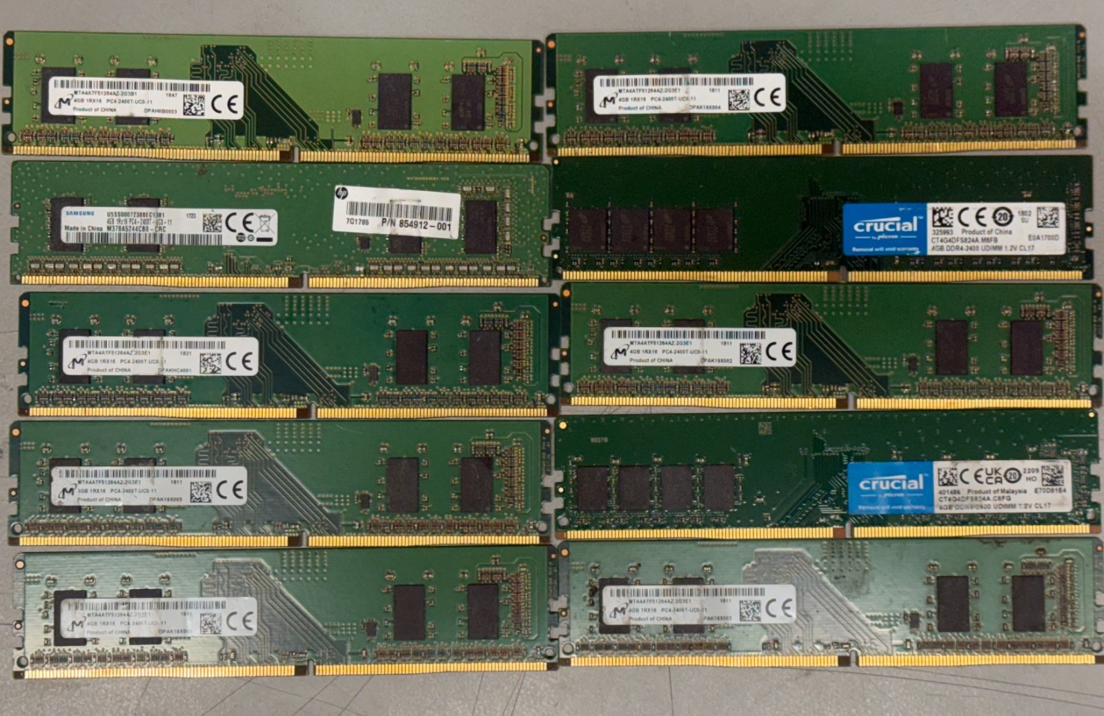 Lot of 20 4GB DDR4-2400 PC4-19200 UDIMM Desktop RAM 80GB Non-ECC 