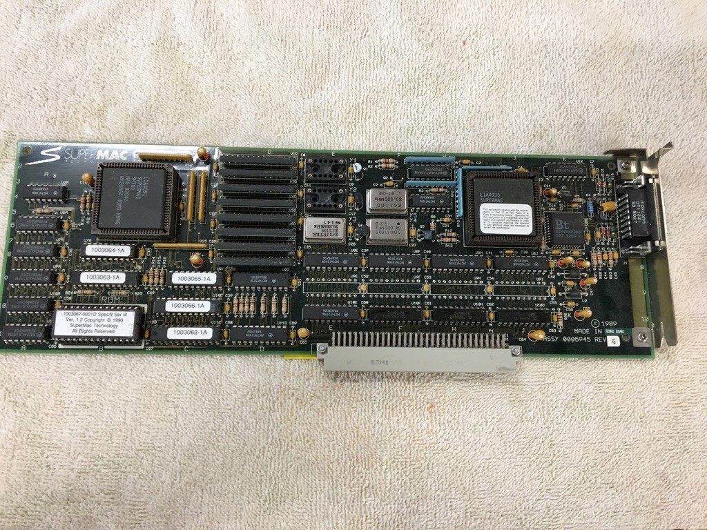 SuperMac spectrum/8 ser iii 1003067-0001D 0006945 Rev G Macintosh Vintage Apple
