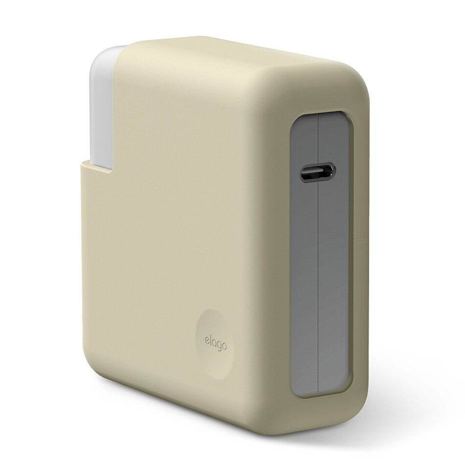 MacBook Charger Cover for MacBook Pro 16", 15", 14" - elago® [Classic White]