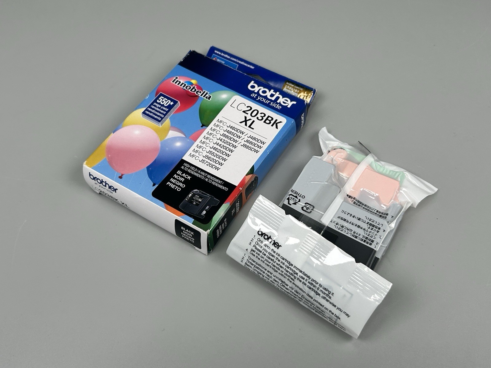 Brother LC203BK XL Black Ink Cartridge High Yield Innobella - Open Box