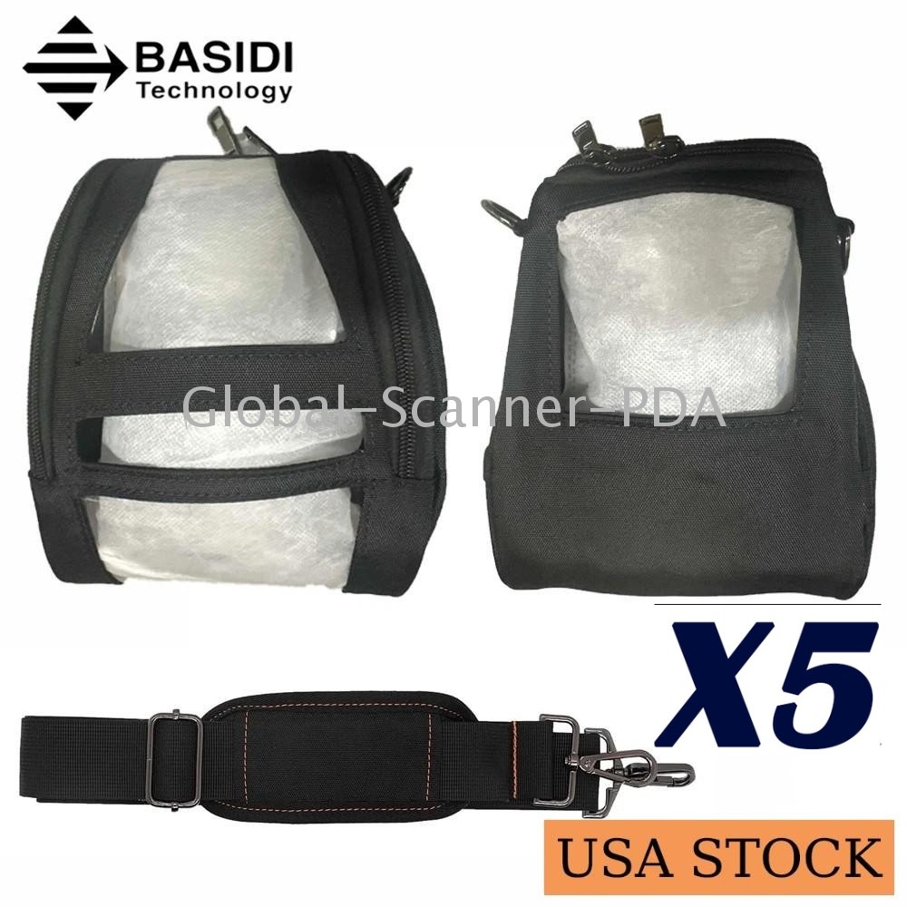 5X Holster Shoulder Belt Storage Bag Carrying Case for Zebra ZQ630 QLN420 BLACK