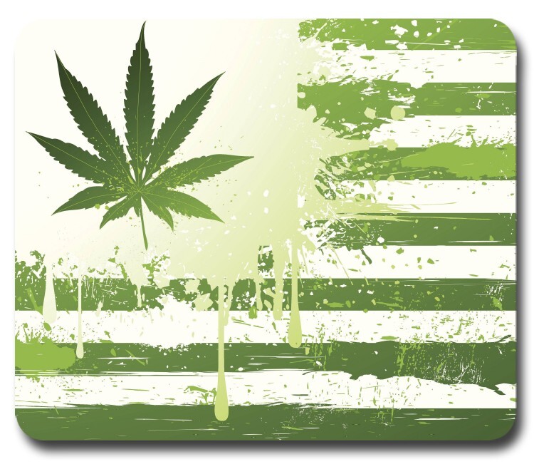 WEED CANNABIS Marijuana USA ~ Mouse Pad / PC Mousepad ~ Cool Gift Mary Jane 420