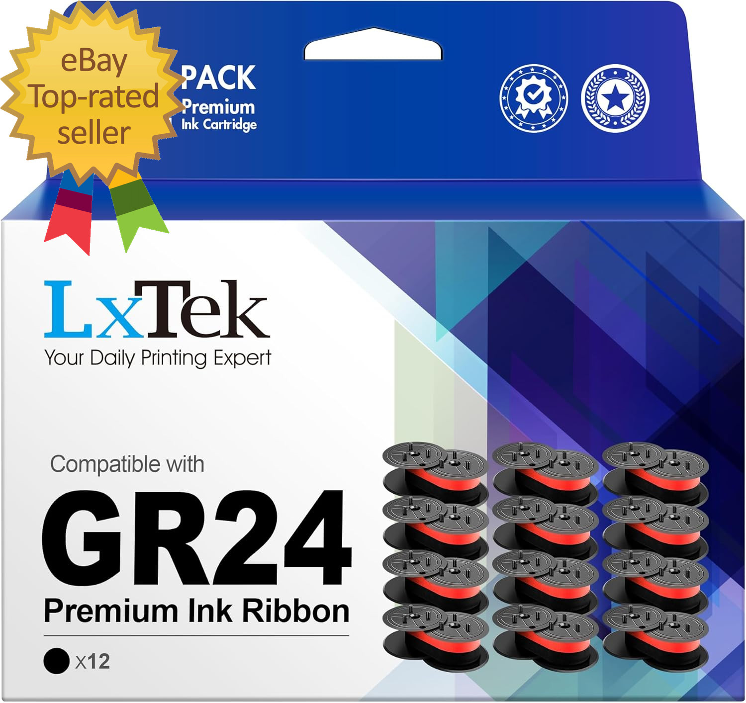 Replacement for GR24 Universal Twin Spool Calculator Ribbon Use with Nukote Br80