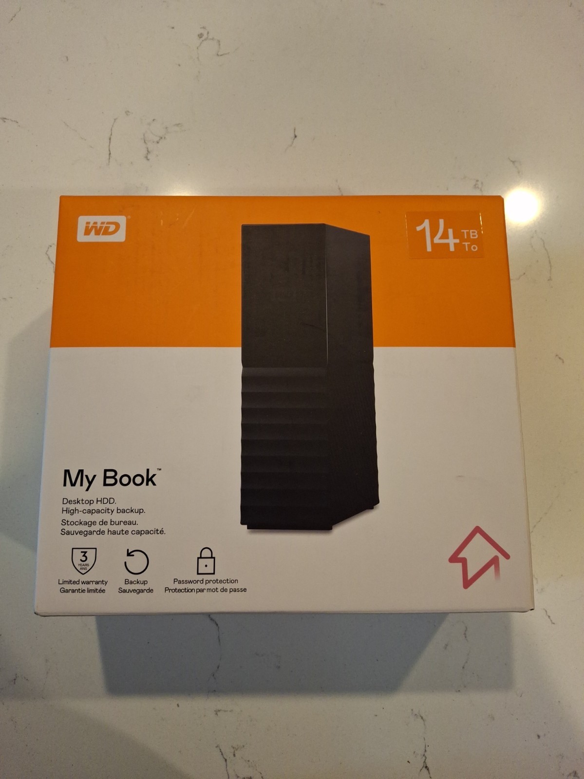 Western Digital My Book Desktop 14 TB,Internal (WDBBGB0140HBK-NESN) New