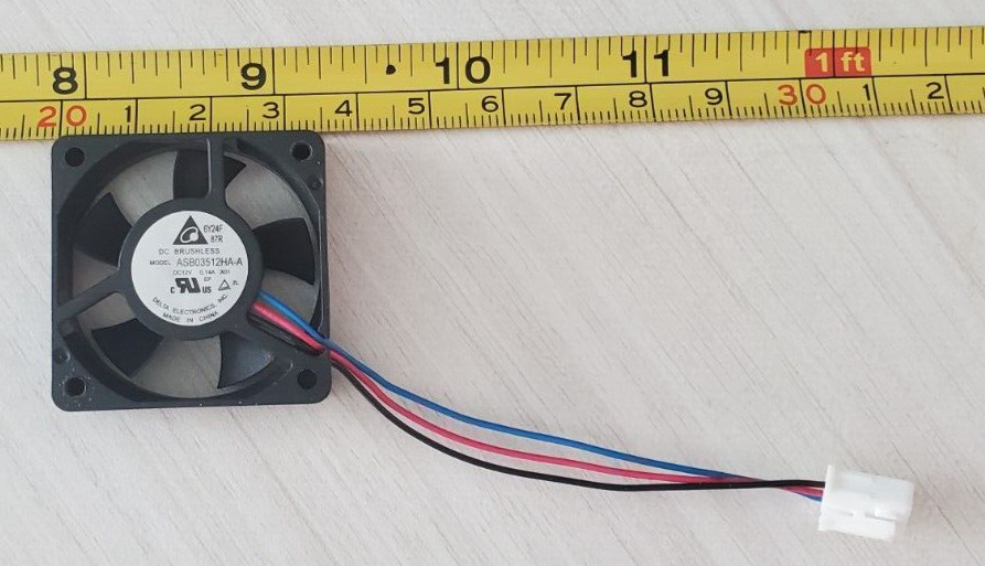 DELTA DC BRUSHLESS COOLING FAN ASB03512HA-A DC 12V 0.14A 3 Wires 35x35x10mm