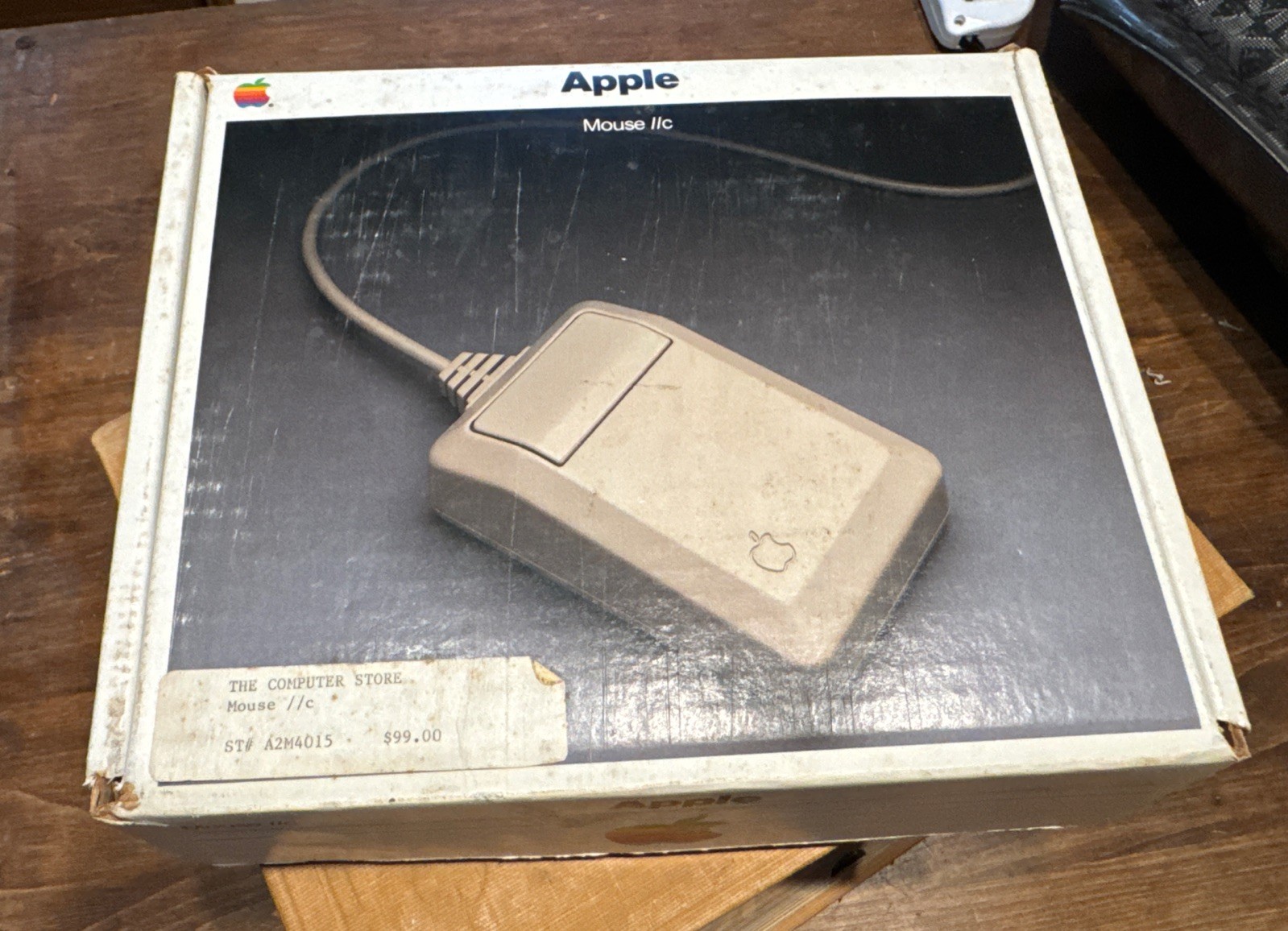 NEW Apple Mouse IIc Vintage Original Box Never Used Packing List Manuel