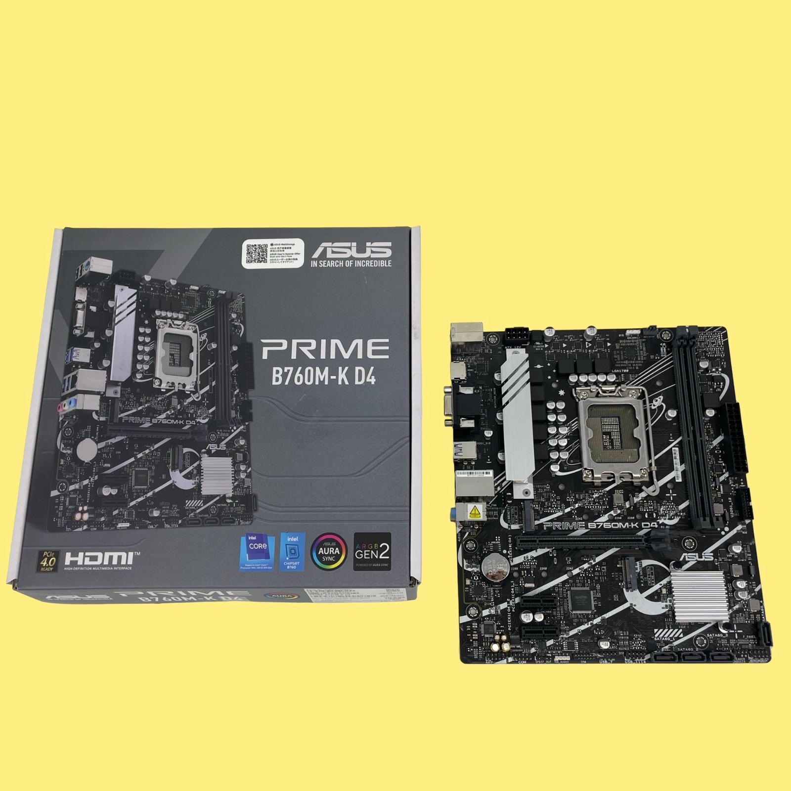 FOR PARTS ASUS Prime B760M-K D4 DDR4 LGA 1700 mATX Motherboard #5941 z39b12