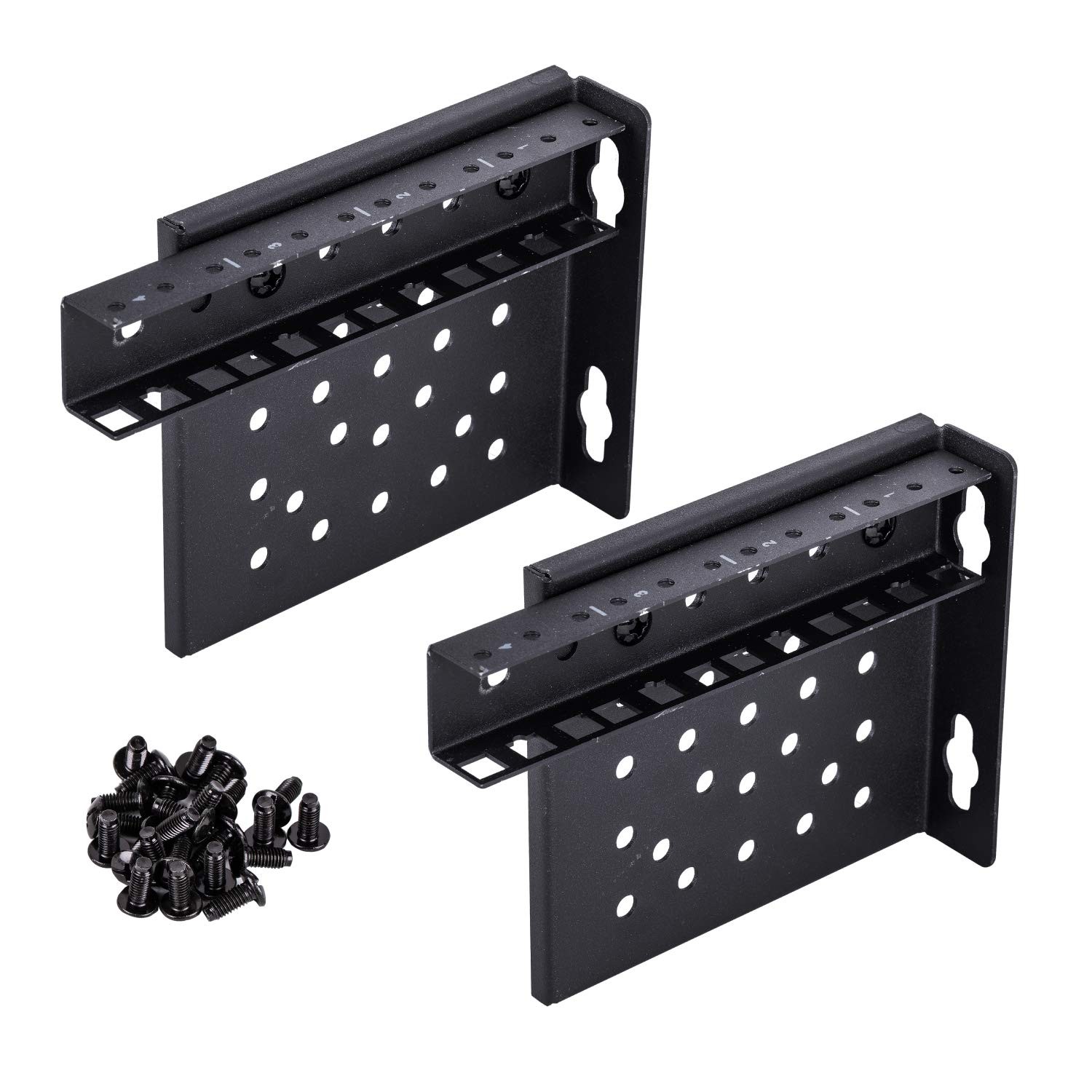 4U 19 Inch Vertical Wall Mount Server Rack Bracket With Hardware Black Rack