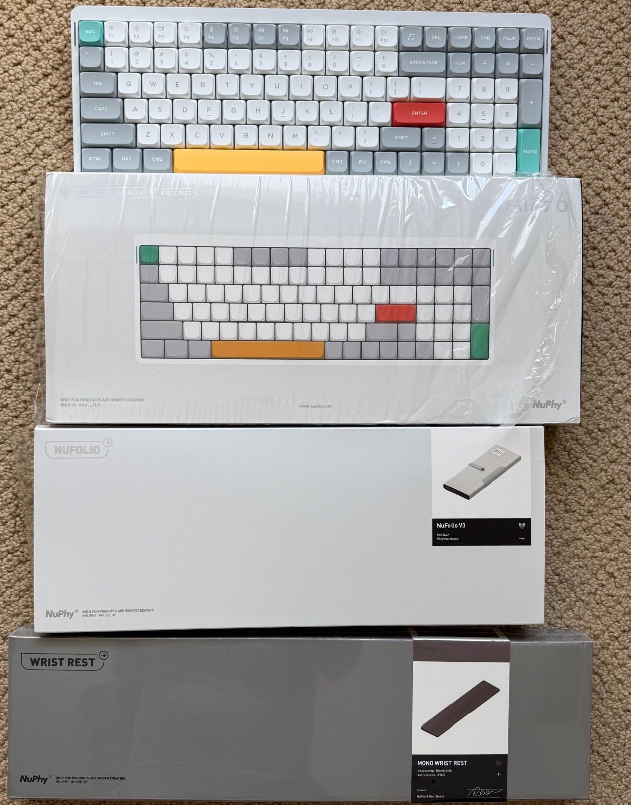 Nuphy Air96 V2  Wireless/Wired Gaming Low Profile Keyboard package
