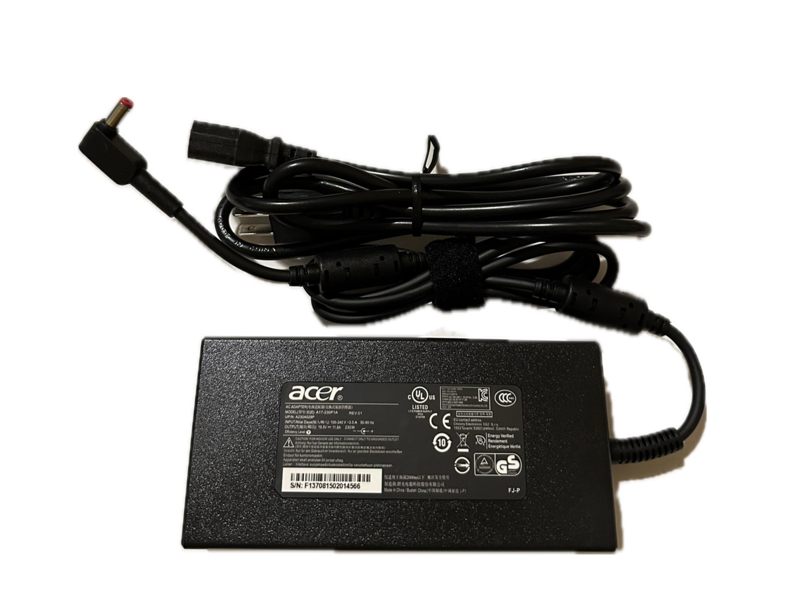 Acer Nitro 16 AN16-41 AN16-51 Ac Adapter Charger & Power Cord 230W 19.5V 11.8A