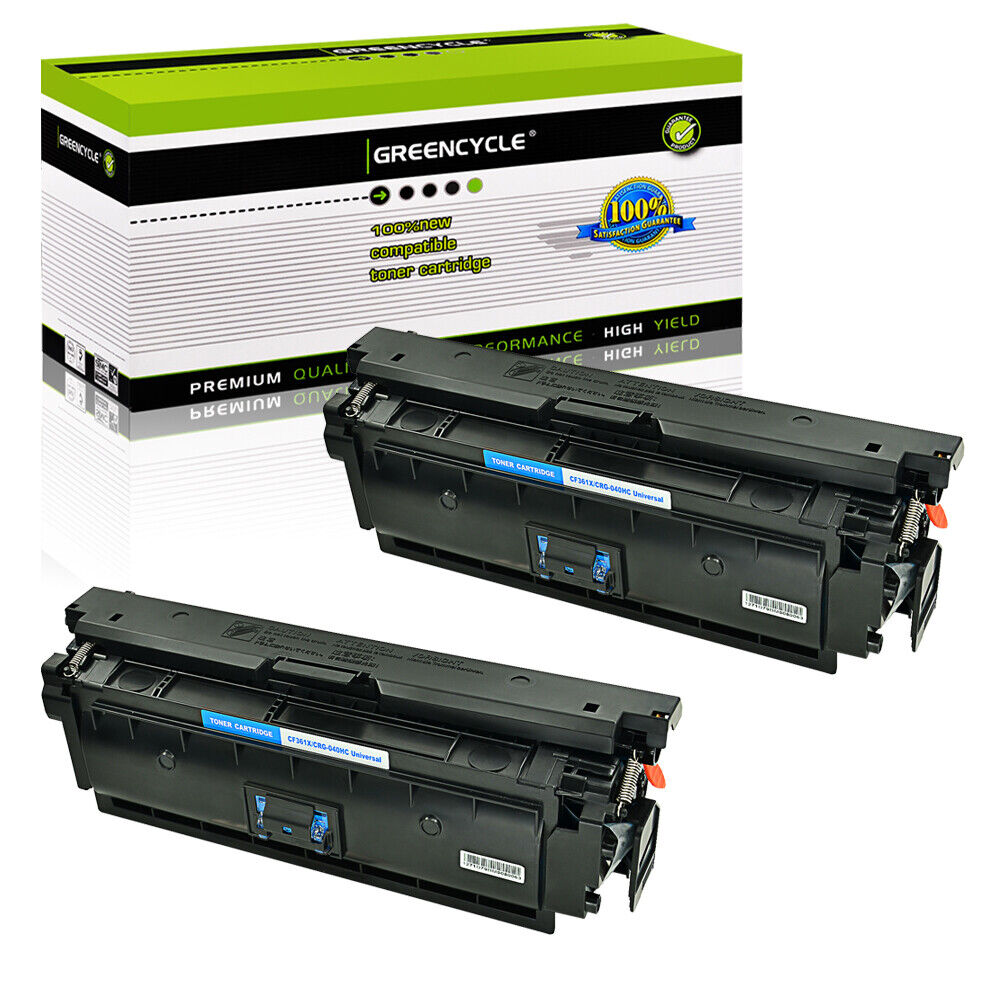 2PK CF361X Cyan Toner Cartridge fits for HP Color 508X LaserJet MFP M577Z M577c