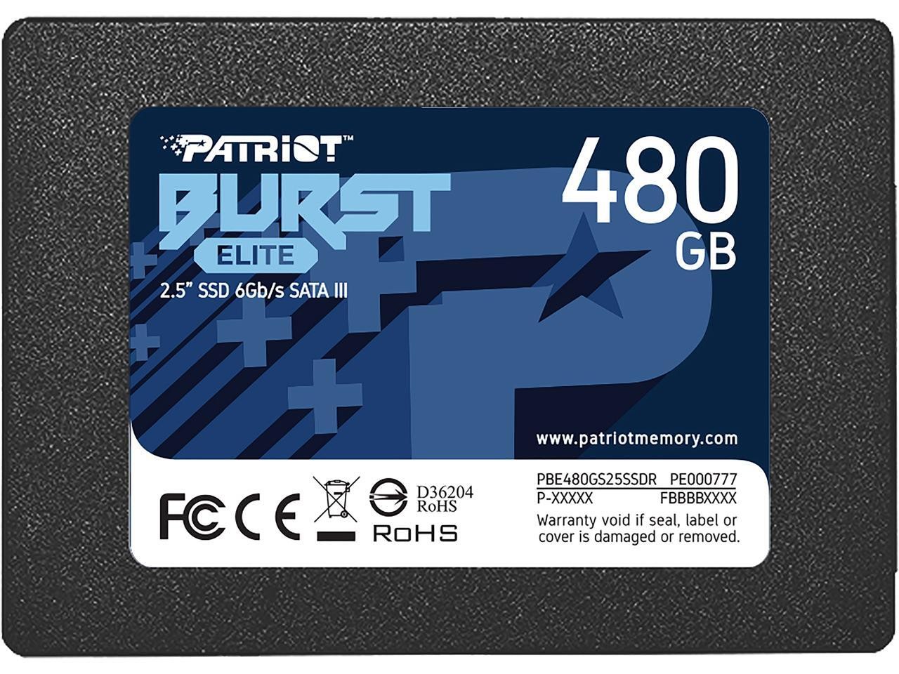 Patriot Burst Elite SATA 3 480GB SSD 2.5" Solid State Drive