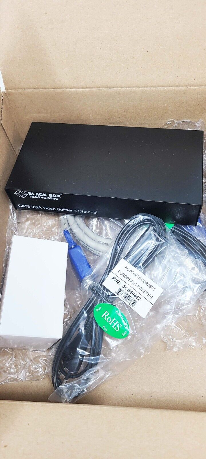 Black Box AC501A-R2 CAT5 VGA Video Splitter 4-Channel Host Module ~NEW~
