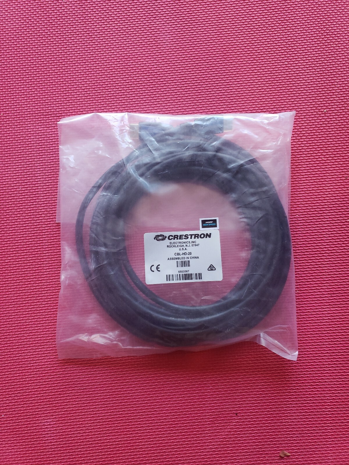 Crestron Certified CBL-HD-20 HDMI® Interface Cable, 18 Gbps, 20 ft (1.8 m)