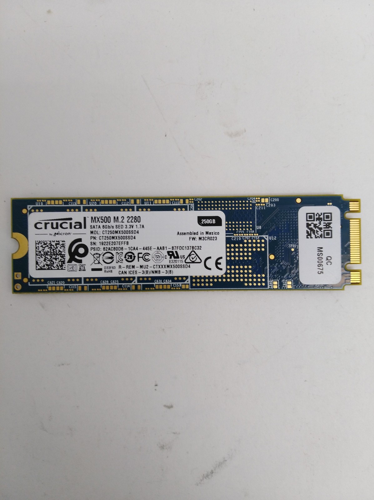 Crucial MX500 CT250MX500SSD4 250 GB SATA III 80mm Solid State Drive