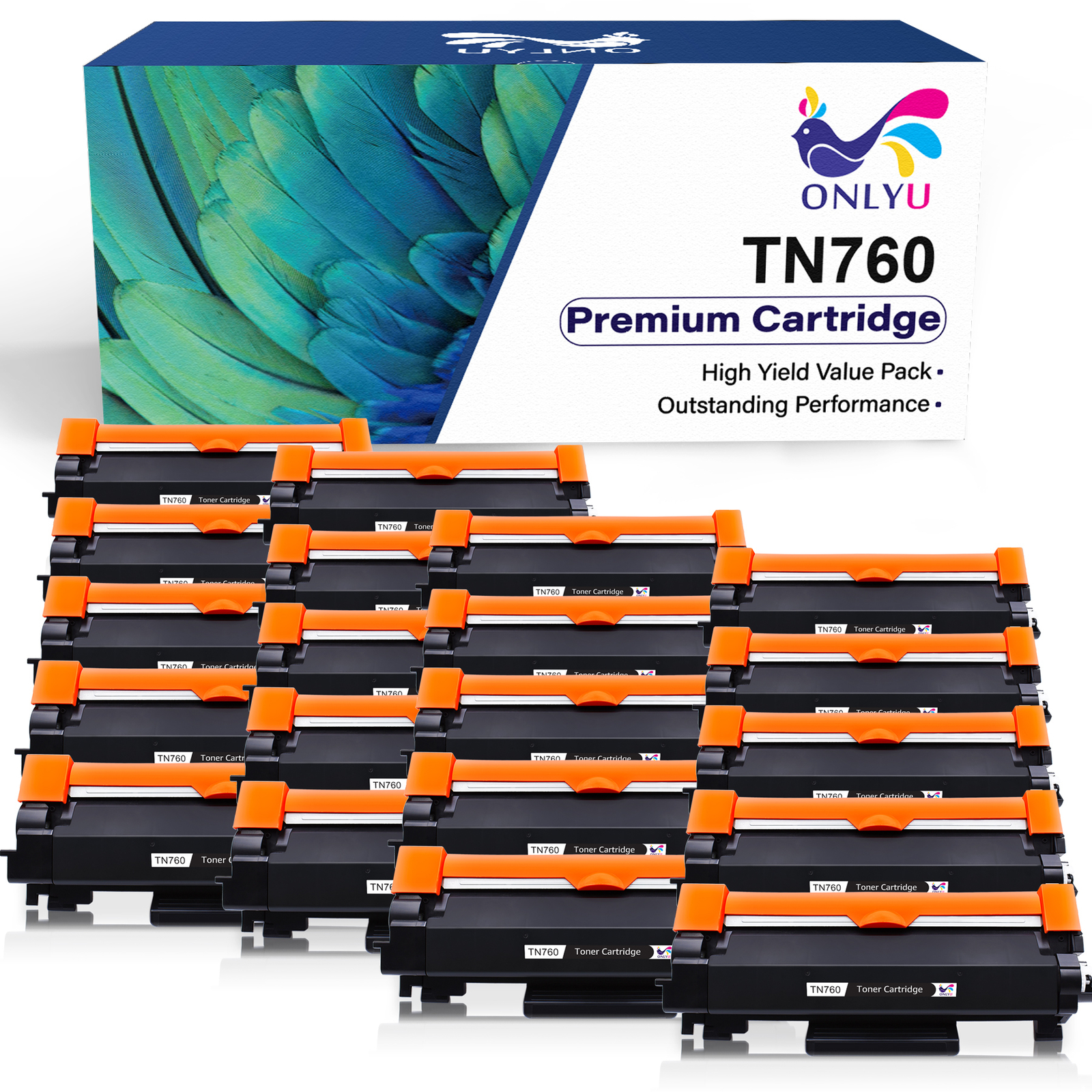20PK Compatible for Brother TN760 TN730 Toner MFC-L2710DW MFC-L2690DW HL-L2350DW