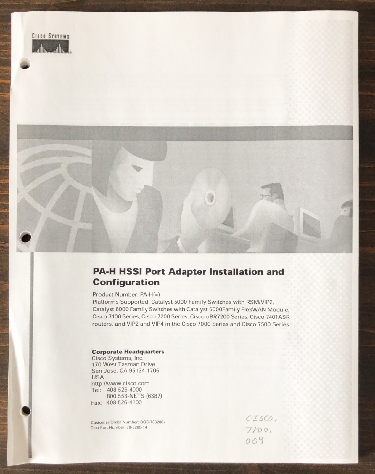 Cisco Systems - PA-H HSSI Port Adapter Installation and Configuration (2001)