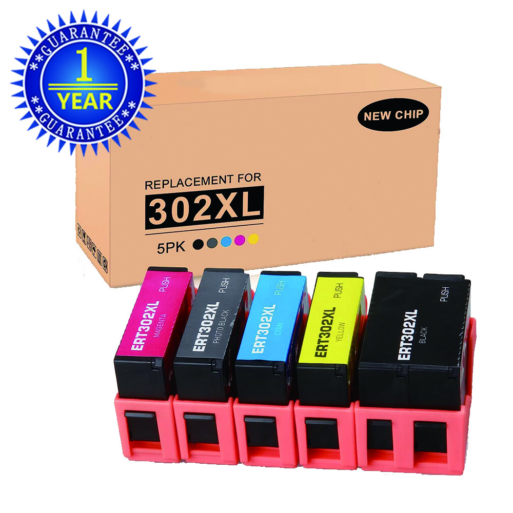 5PK 302XL T302XL Ink Cartridge fits for Epson Expression XP-6000 XP-6100 Inkjet