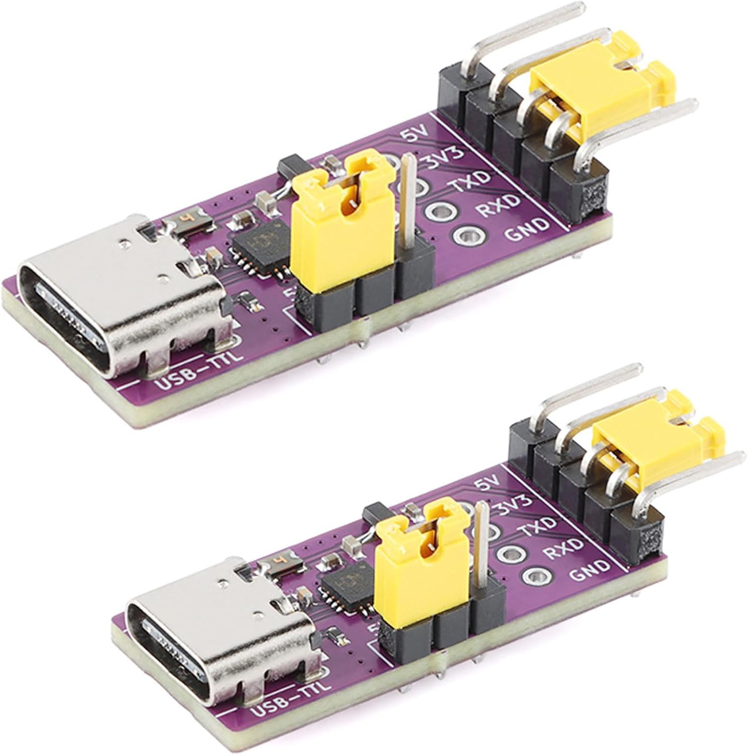 2 Pack CH343P USB to Serial Port Module 6Mbps 5V 3.3V TTL UART CH343 Debugging B