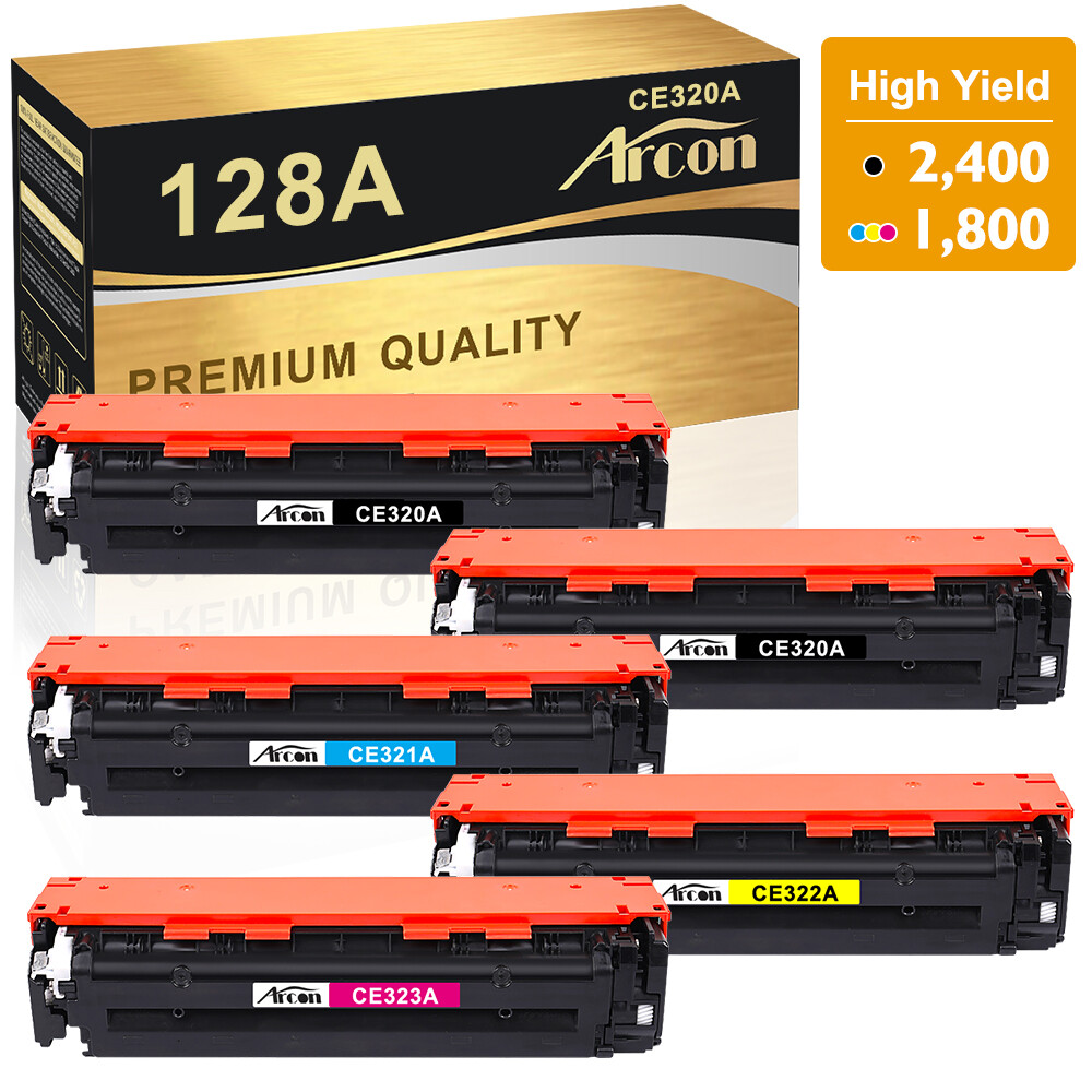 5PK CE320A CE321A CE322A CE323A 128A Toner for HP Laserjet Pro CM1415fnw CP1525n