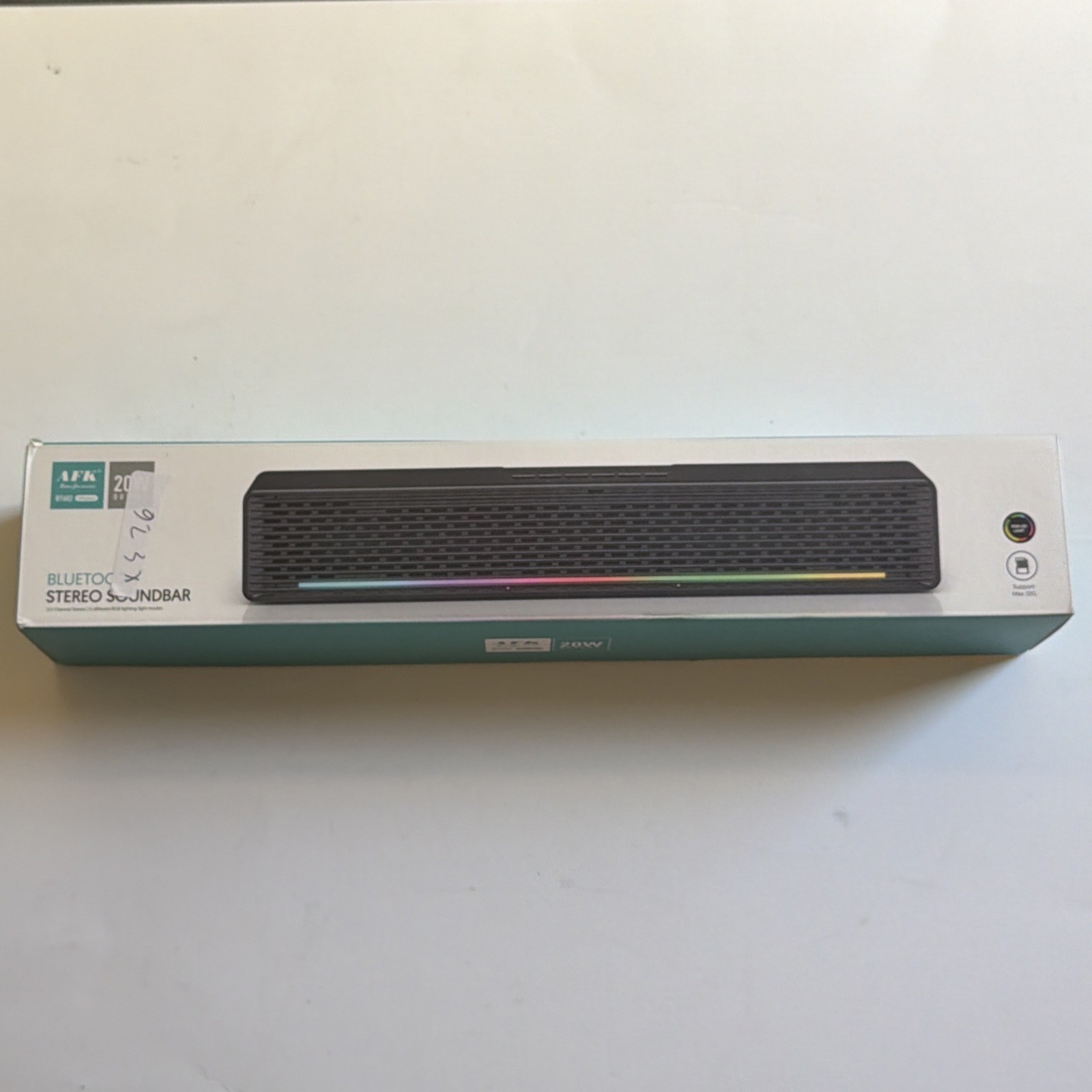 AFK Bluetooth Stereo Soundbar-2.0 Channel Stereo/RGB LED Lighting/V5.1 Wireless