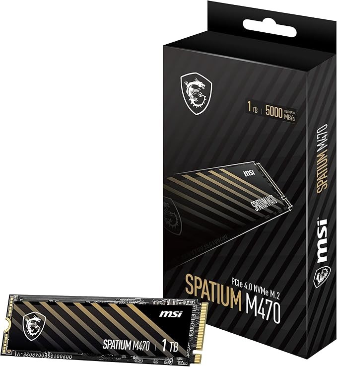 New Factory Sealed MSI SPATIUM M470 NVMe M.2 2280 1TB PCIe 4.0 x4 SSD DRAM Cache