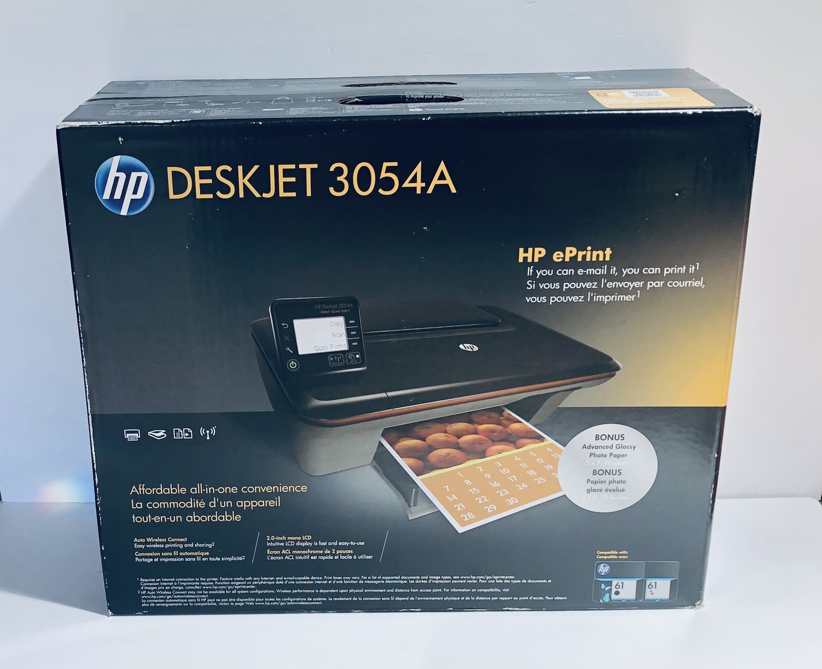 HP DeskJet 3054 All-In-One Inkjet Printer Wireless Brand New Sealed
