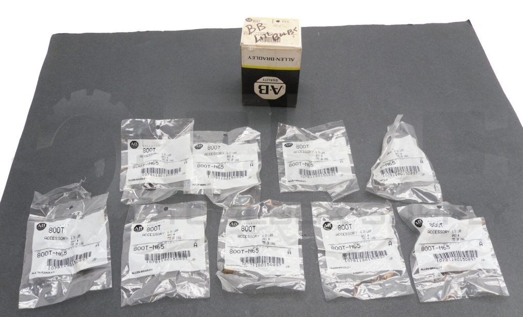 NEW BOX OF 9 ALLEN BRADLEY 800T-N65 /A INCADESCENT LAMP 6.3V