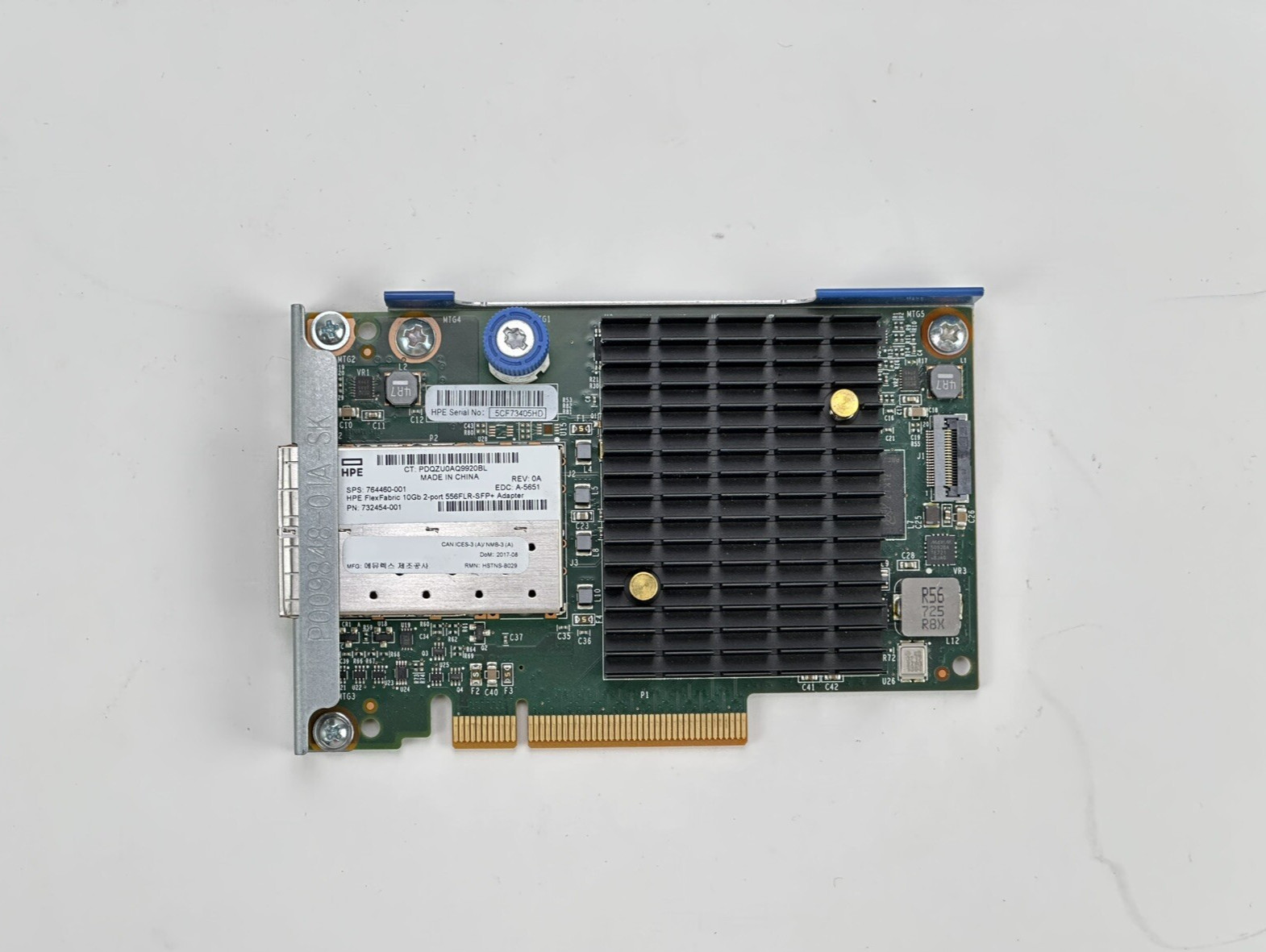 HPE FlexFabric 764460-001 556FLR-SFP+ 10GB PCIe 2-Port NIC Network Adapter