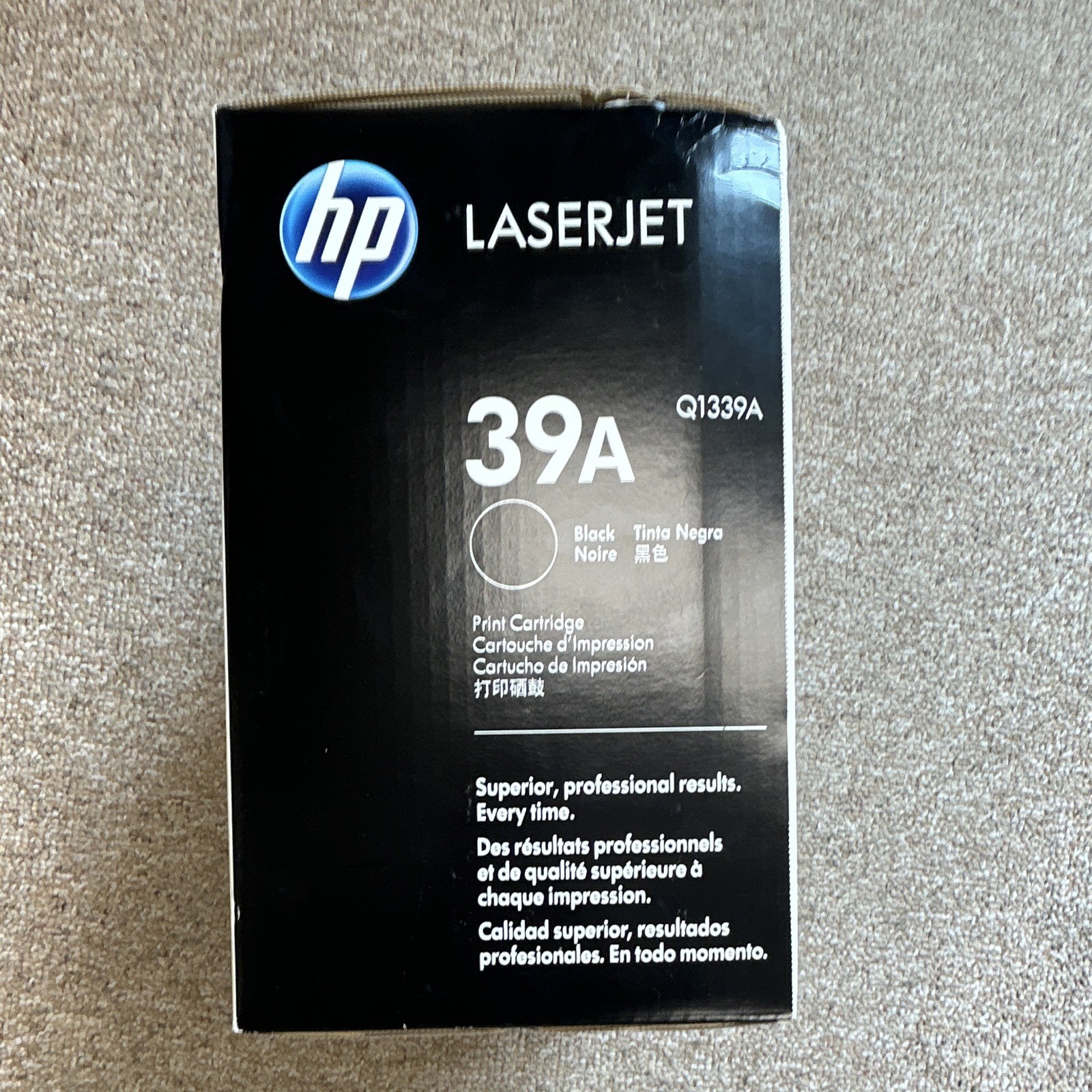 HP Genuine 39A (Q1339A) Black Toner Cartridge for LaserJet - Laser Print