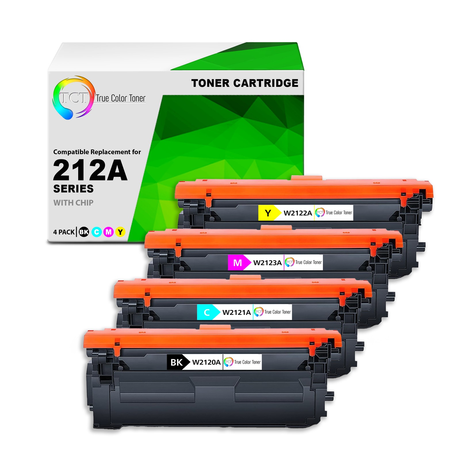 4 Pack TCT Premium 212A BCYM for Compatible HP LaserJet MFP M578c Toner