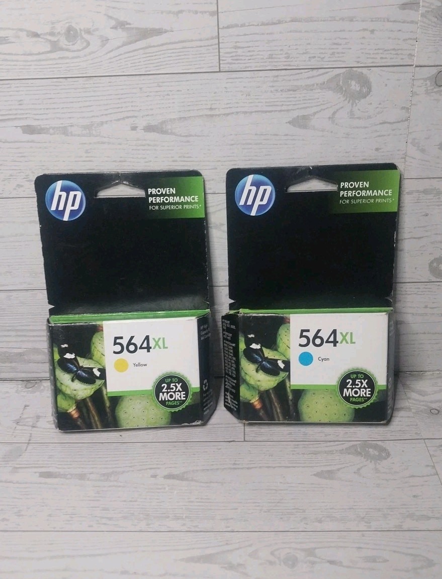 NEW HP 564XL Cyan Yellow Color Ink Cartridges Expired 2014  