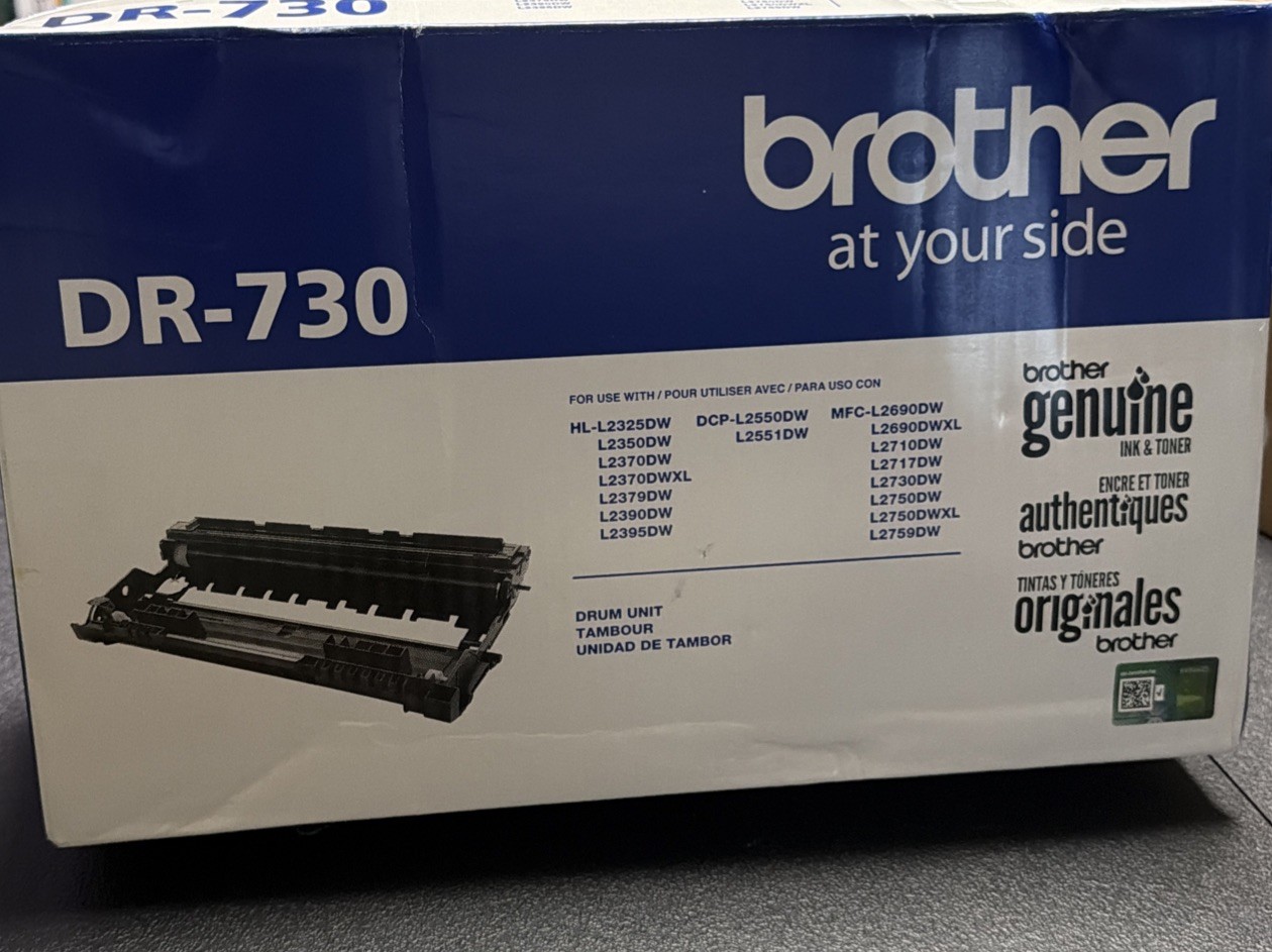 GENUINE - BROTHER DR-730 DRUM UNIT - DR730 12,000 PAGES - OPEN BOX